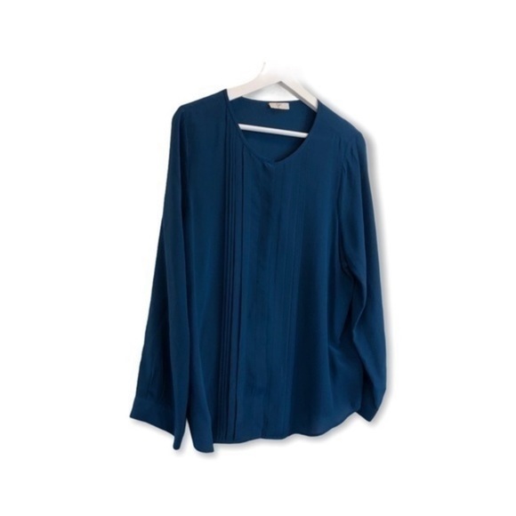 Joie 100% Silk Blue Tunic Long Sleeve Blouse - Picture 2 of 6